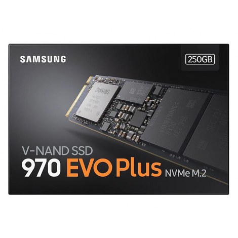 Samsung | 970 Evo Plus | 250 GB | SSD interface M.2 NVME | Read speed 3500 MB/s | Write speed 2300 MB/s - 2